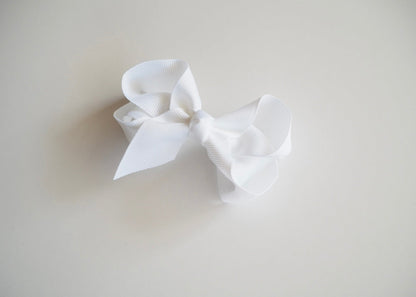 Snuggle Hunny White Hair Clip Bow