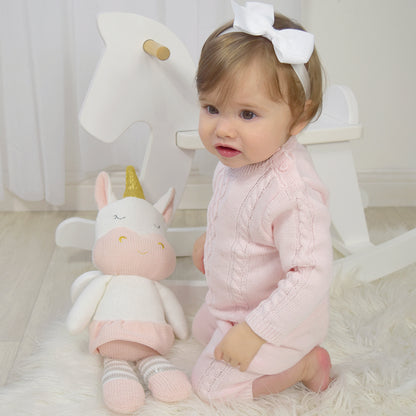 Living Textiles Kenzie the Unicorn Knitted Toy