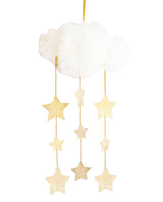 Alimrose Tulle Cloud Mobile ~ Ivory & Gold