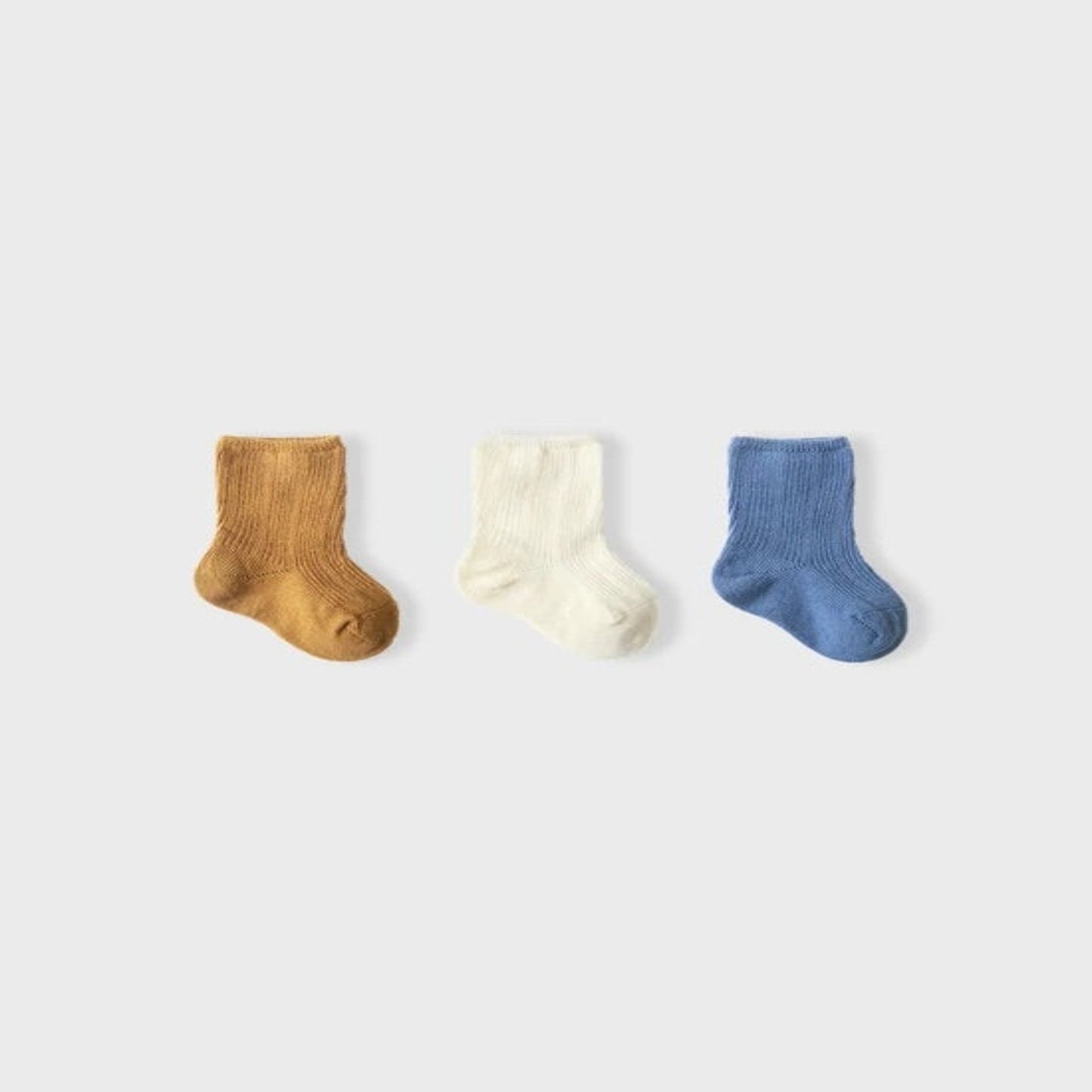 Petit Co. Sock Set ~ Mustard, White & Blue